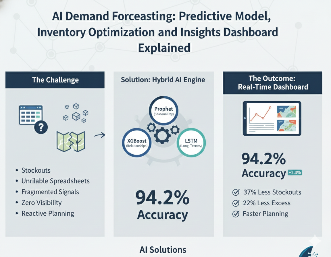 AI Demand Forecasting: SharkAI's Predictive Model, Inventory Optimization, and Insights Dashboard Explained
